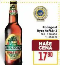 Billa Radegast Ryze hořká 12 nabídka