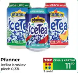 Tamda Foods Pfanner iceTea broskev plech nabídka