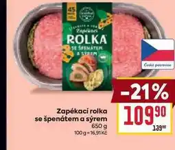 Billa Zapékací rolka se špenátem a sýrem 650 g nabídka