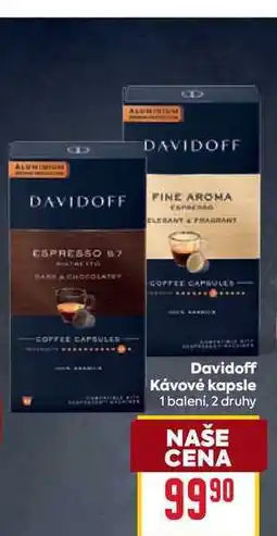 Billa Davidoff Kávové kapsle 1 balení, 2 druhy nabídka