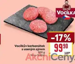 Billa Vocílkův karbanátek s uzeným sýrem 500 g nabídka