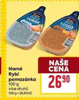 Billa Hamé Rybí pomazánka 100g nabídka