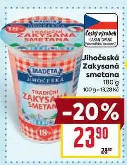 Billa Jihočeská Zakysaná smetana 180 g nabídka