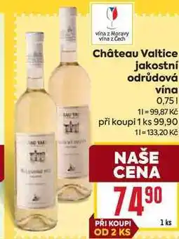 Billa Château Valtice jakostní odrůdová vína 0,75l nabídka