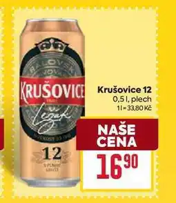 Billa Krušovice 12 0,51, plech nabídka