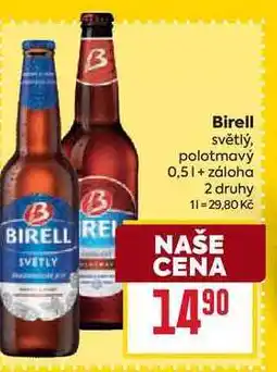 Billa Birell světlý, polotmavý 0,5l nabídka