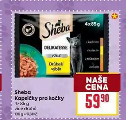 Billa Sheba Kapsičky pro kočky 4× 85 g nabídka