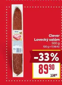 Billa Clever Lovecký salám 500 g nabídka