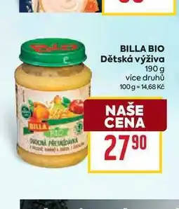 Billa BILLA BIO Dětská výživa 190 g nabídka