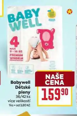 Billa Babywell Dětské pleny 36/42 ks nabídka