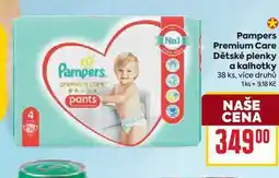 Billa Pampers Premium Care Dětské plenky a kalhotky 38 ks nabídka