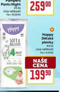 Billa Happy Dětské plenky 44 ks nabídka