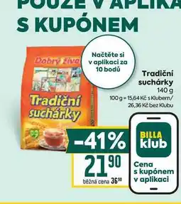 Billa Tradiční suchárky 140 g nabídka