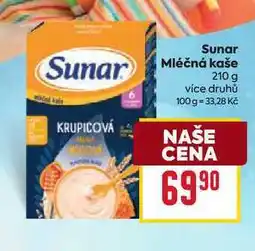 Billa Sunar Mléčná kaše 210 g nabídka