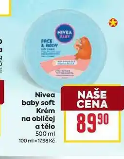 Billa Nivea baby soft Krém na obličej a tělo 500 ml nabídka