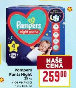 Billa Pampers Pants Night 25 ks nabídka