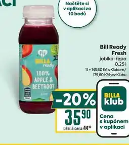 Billa Bill Ready Fresh jablko-řepa 0,25l nabídka