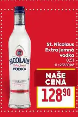 Billa St. Nicolaus Extra jemná vodka. 0,5l nabídka