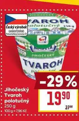 Billa Jihočeský Tvaroh polotučný 250 g nabídka