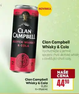 Billa Clan Campbell Whisky & Cola 0,25l nabídka