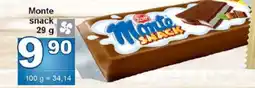 Jip Monte snack nabídka