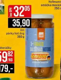 Jip Uzi párky hot dog nabídka