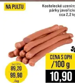 Jip Kostelecké uzeniny párky javořické cca 2,2 kg nabídka
