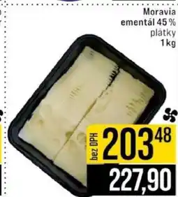 Jip Moravia ementál 45% plátky nabídka