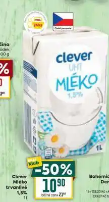 Billa Clever Mléko trvanlivé 1,5% nabídka