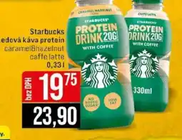 Jip Starbucks ledová káva protein caramel & hazelnut caffe latte nabídka