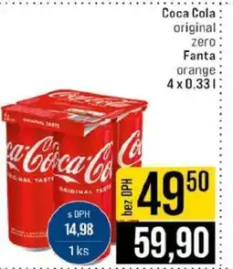 Jip Coca Cola original, zero, Fanta orange nabídka