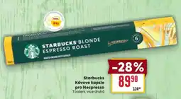 Billa Starbucks Kávové kapsle pro Nespresso nabídka