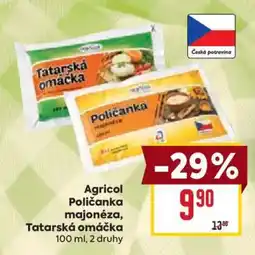 Billa Agricol Poličanka Majonéza, Tatarská omáčka nabídka