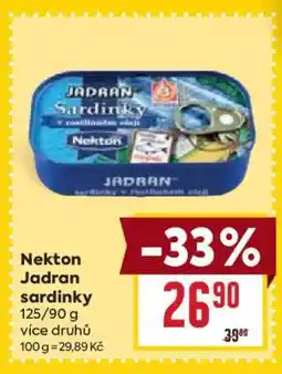 Billa Nekton Jadran Sardinky nabídka