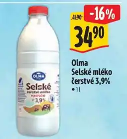 Albert Olma SELSKÉ MLÉKO ČERSTVÉ 3,9 % nabídka