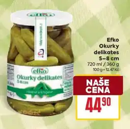 Billa Efko Okurky delikates 5–8 cm nabídka