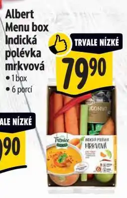 Albert Albert Menu box Indická polévka mrkvová nabídka
