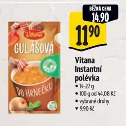 Albert Vitana Instantní polévka nabídka