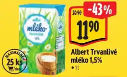 Albert Albert trvanlivé mléko 1,5% nabídka