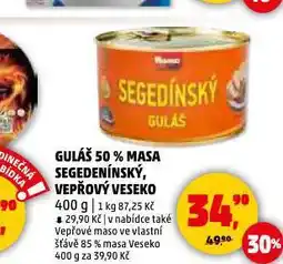 Penny Market Guláš 50 % masa nabídka