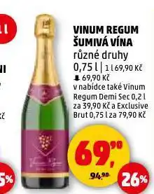 Penny Market Vinum regum šumivá vína nabídka