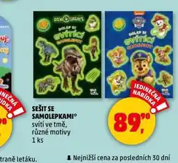 Penny Market Sešit se samolepkami nabídka