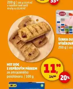 Penny Market Hot dog s vepřovým párkem nabídka