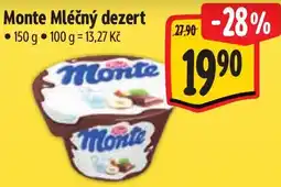 Albert MONTE Mléčný dezert nabídka