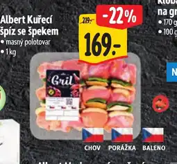 Albert Albert kuřecí špíz se špekem nabídka