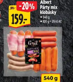 Albert Albert party mix klobásky nabídka