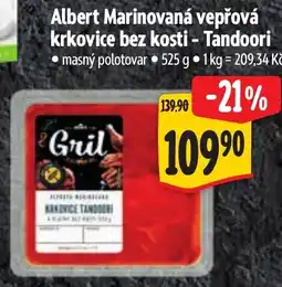 Albert Albert marinovaná vepřová krkovice bez kosti - tandoori nabídka