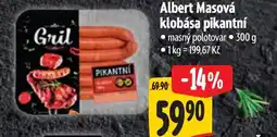 Albert Albert masová klobása pikantní nabídka