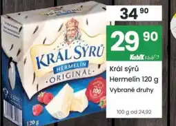 Kubík potraviny Král sýrů Hermelín nabídka