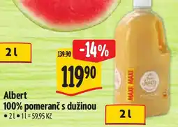 Albert Albert 100% pomeranč s dužinou nabídka